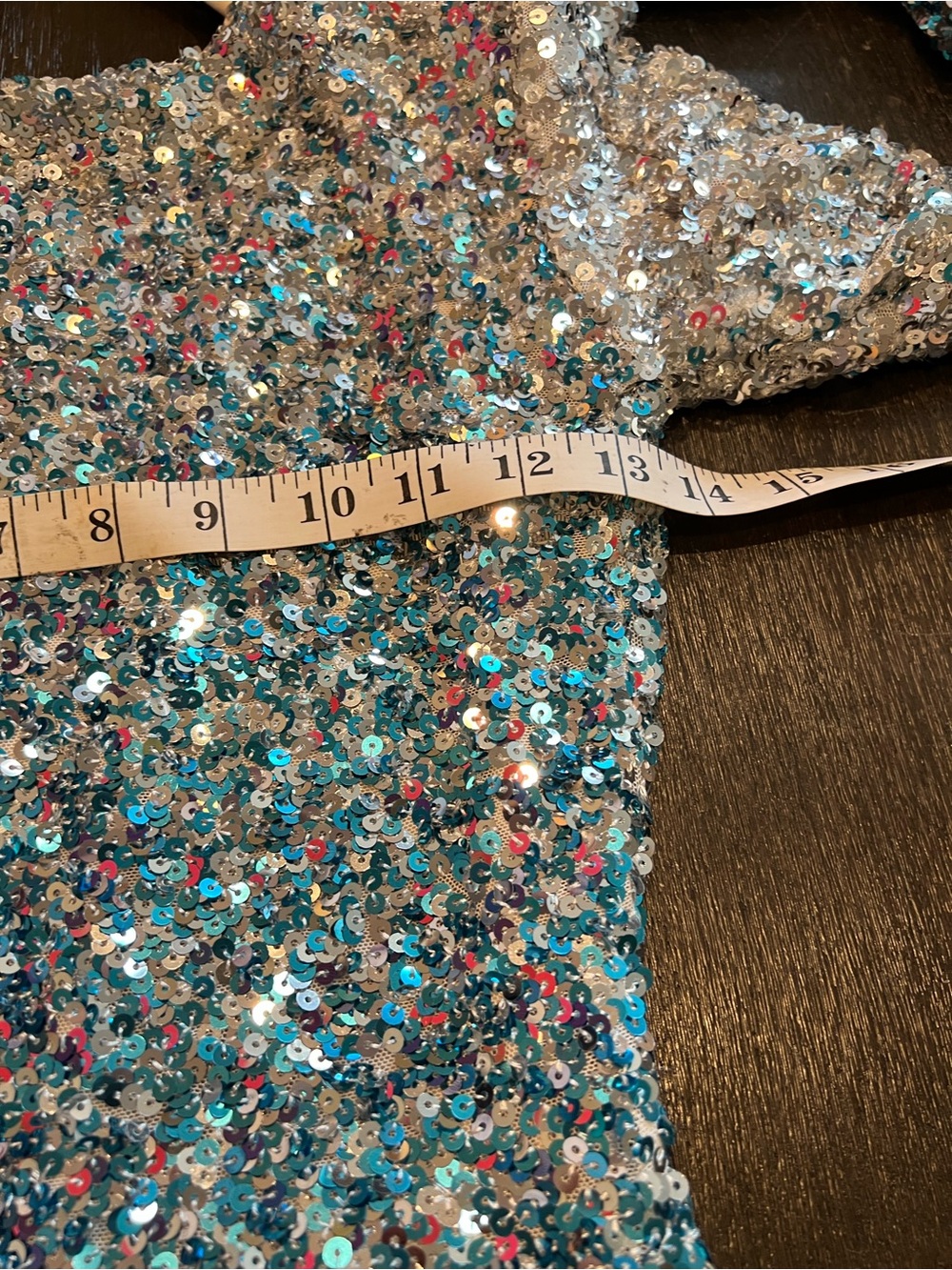 Hello Molly Shine Bright Sequin Mini Dress Sz 4 Silver Blue Bodycon HOCO Holiday - Picture 11 of 14